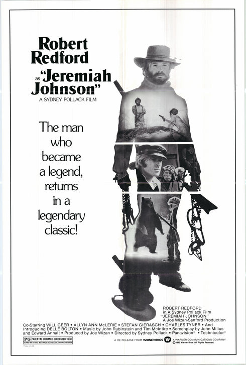 jeremiah johnson 1982R one sheet poster folded